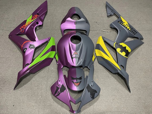 2007-2008 Grey Purple Bat Man vs Joker Matte Honda CBR600RR Motorcycle Fairings Australia