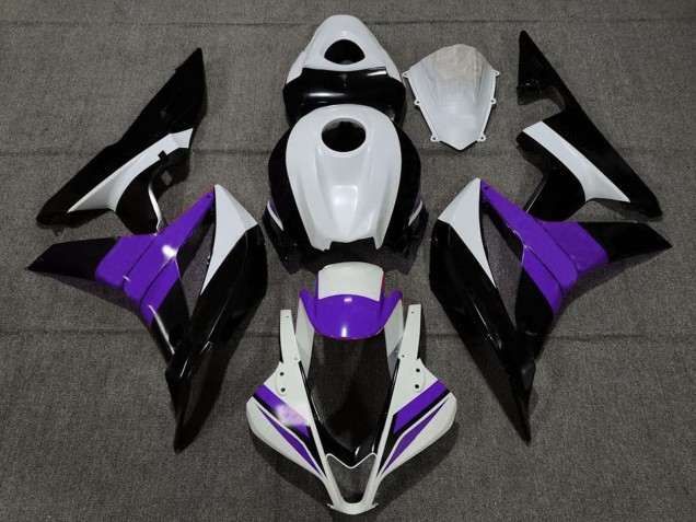 2007-2008 White Purple Glossy Black Honda CBR600RR Motorcycle Fairings Australia