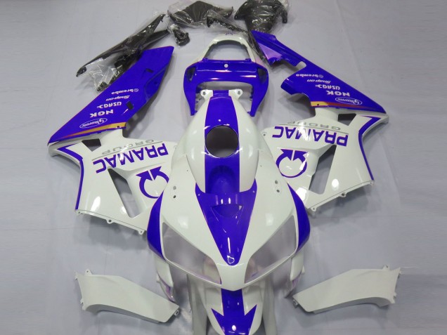 2005-2006 White Blue Pramac Honda CBR600RR Motorcycle Fairings Australia