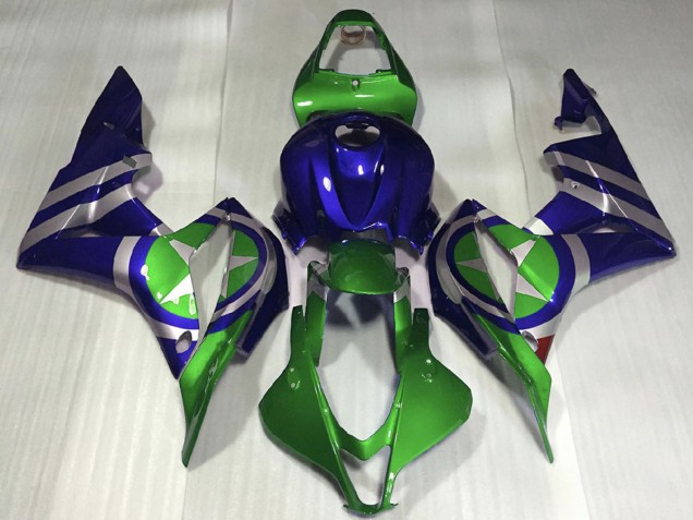 2007-2008 Blue Green Silver Captain America Honda CBR600RR Motorcycle Fairings Australia