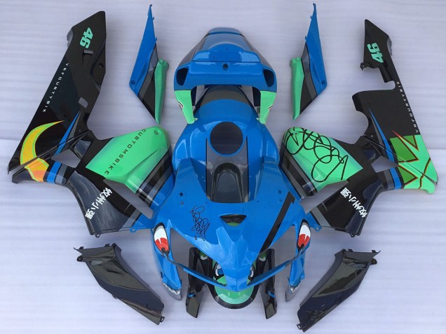 2005-2006 Blue Green Black Shark Honda CBR600RR Motorcycle Fairings Australia