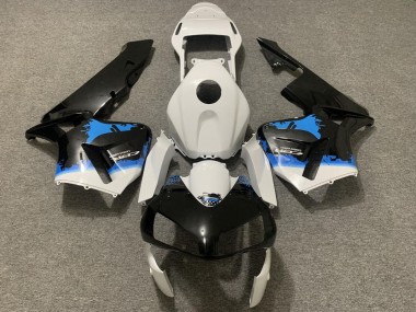 2003-2004 White Blue Glossy Black Splatter Honda CBR600RR Motorcycle Fairing Australia