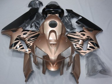 2005-2006 Glossy Black Bronze Flame Honda CBR600RR Motorcycle Fairings Australia