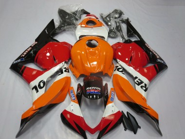 2009-2012 Orange White Red Glossy Black Repsol HRC Honda CBR600RR Motorcycle Fairings Australia