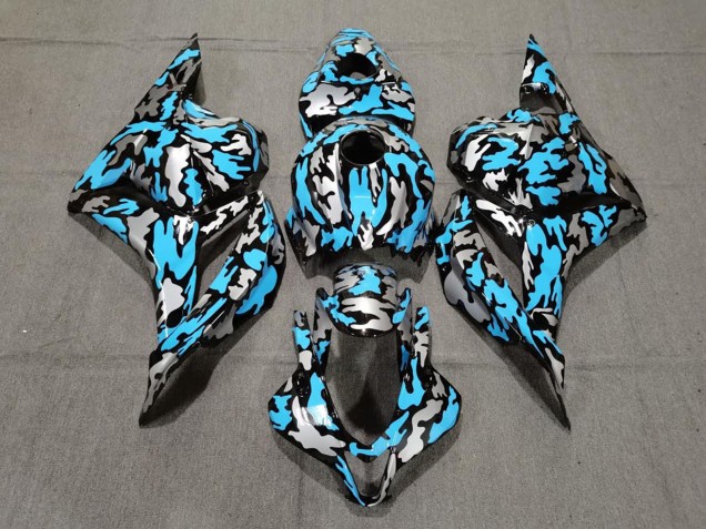 2009-2012 Blue Silver Camouflage Honda CBR600RR Motorcycle Fairings Australia