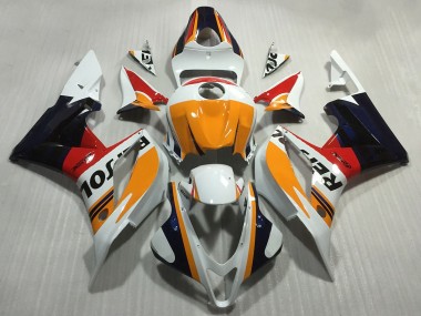 2007-2008 Orange White Red Glossy Black Repsol Style Honda CBR600RR Motorcycle Fairings Australia