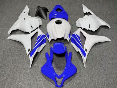 2009-2012 White Blue Stripe Honda CBR600RR Motorcycle Fairings Australia
