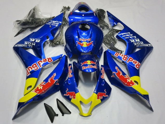 2007-2008 Blue Yellow Red Bull Honda CBR600RR Motorcycle Fairings Australia