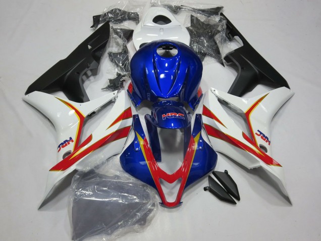 2007-2008 White Red Blue HRC Honda CBR600RR Motorcycle Fairing Australia