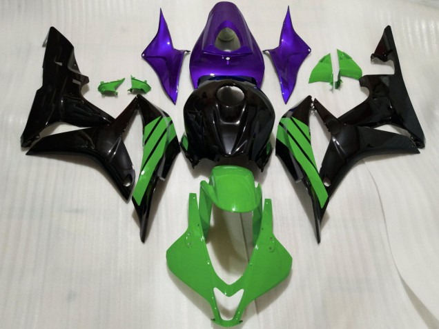 2007-2008 Purple Green Glossy Black Honda CBR600RR Motorcycle Fairings Australia