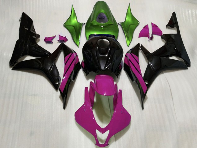 2007-2008 Green Pink Glossy Black Honda CBR600RR Motorcycle Fairings Australia