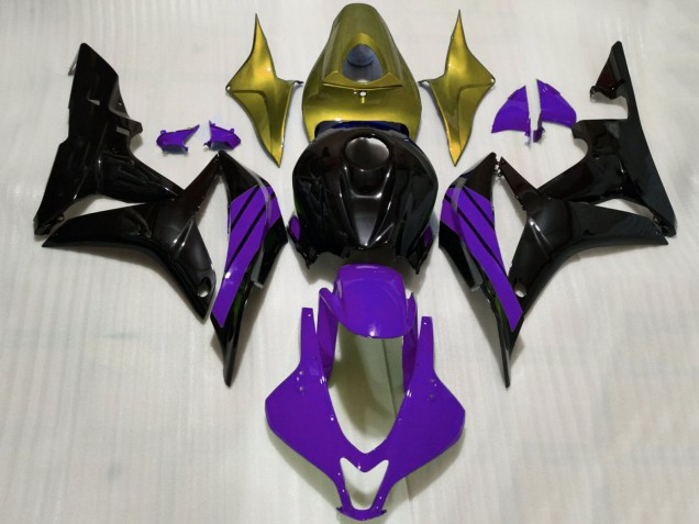 2007-2008 Gold Purple Glossy Black Honda CBR600RR Motorcycle Fairings Australia