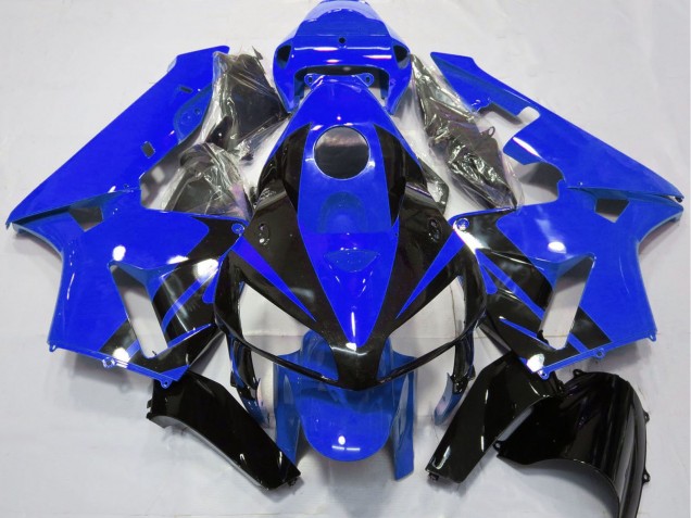 2005-2006 Blue Glossy Black Design Honda CBR600RR Motorcycle Fairings Australia