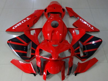 2005-2006 Glossy Red Black Honda CBR600RR Motorcycle Fairings Australia