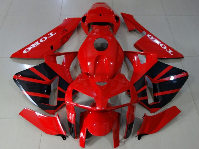 2005-2006 Glossy Red Black Honda CBR600RR Motorcycle Fairings Australia