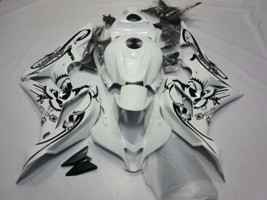 2007-2008 White Black Honda CBR600RR Motorcycle Fairings Australia