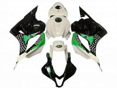 2009-2012 White Green Glossy Black Splatter Honda CBR600RR Motorcycle Fairings Australia