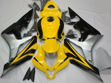 2007-2008 Silver Yellow Glossy Black Honda CBR600RR Motorcycle Fairings Australia