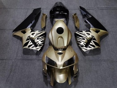 2005-2006 Gold Black White Honda CBR600RR Motorcycle Fairings Australia