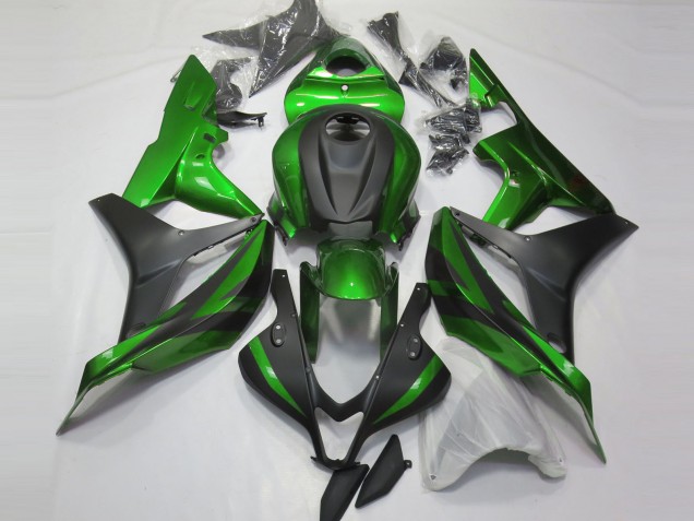 2007-2008 Green Matte Black Honda CBR600RR Motorcycle Fairings Australia