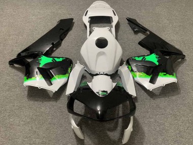 2003-2004 White Green Glossy Black Splatter Honda CBR600RR Motorcycle Fairings Australia