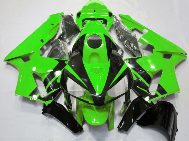 2005-2006 Green Glossy Black Design Honda CBR600RR Motorcycle Fairings Australia