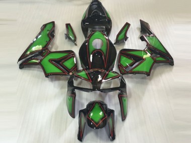 2005-2006 Green Black Red Outline Honda CBR600RR Motorcycle Fairings Australia