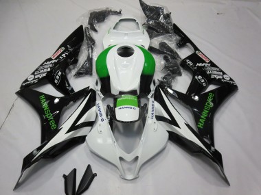 2007-2008 White Green Glossy Black Hannspree Honda CBR600RR Motorcycle Fairings Australia