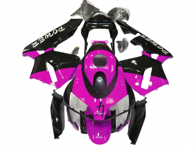 2003-2004 Hot Pink Glossy Black Power Honda CBR600RR Motorcycle Fairings Australia