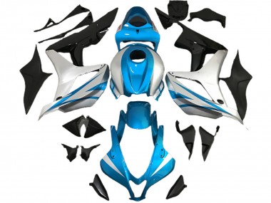 2007-2008 Silver Light Blue Glossy Black OEM Style Honda CBR600RR Motorcycle Fairings Australia