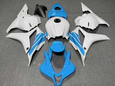 2009-2012 White Light Blue Stripe Honda CBR600RR Motorcycle Fairings Australia