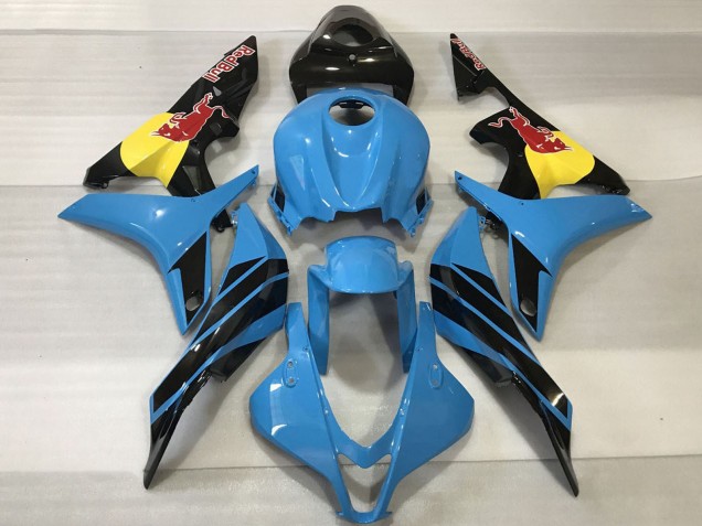2007-2008 Light Blue Yellow Glossy Black Red Bull Honda CBR600RR Motorcycle Fairings Australia