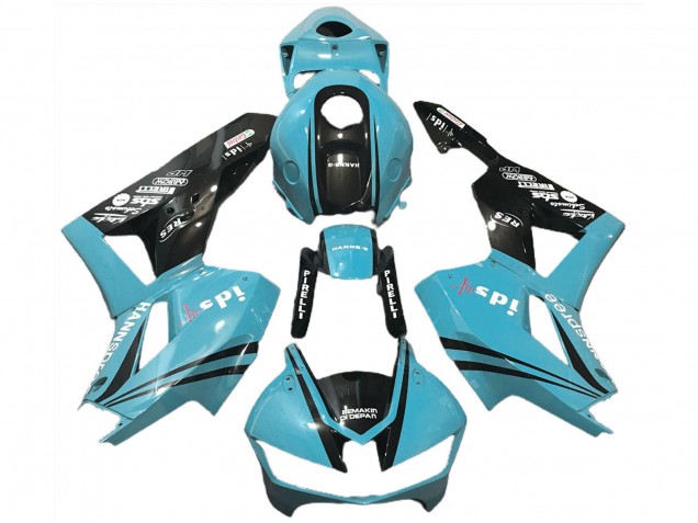 2013-2023 Light Blue Glossy Black Honda CBR600RR Motorcycle Fairings Australia