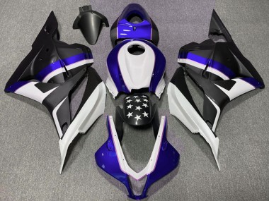2009-2012 Dark Blue Matte Black Star Honda CBR600RR Motorcycle Fairings Australia