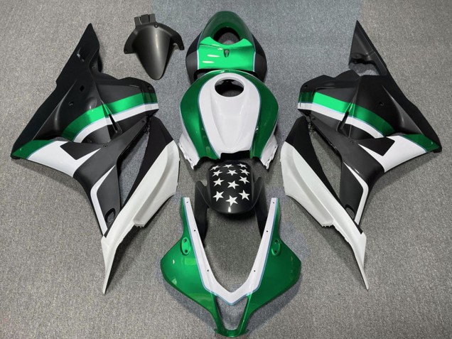 2009-2012 White Green Matte Black Star Honda CBR600RR Motorcycle Fairings Australia