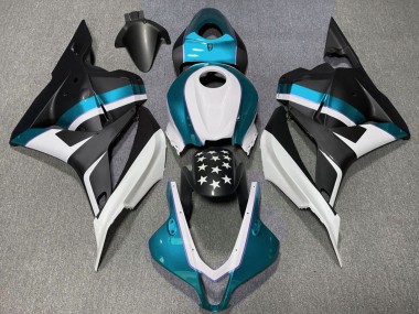 2009-2012 White Blue Matte Black Star Honda CBR600RR Motorcycle Fairings Australia