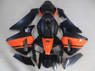 2005-2006 Matte Black Glossy Orange Honda CBR600RR Motorcycle Fairings Australia