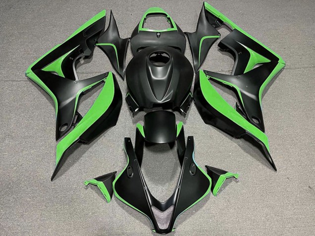 2007-2008 Green Matte Black Honda CBR600RR Motorcycle Fairing Australia