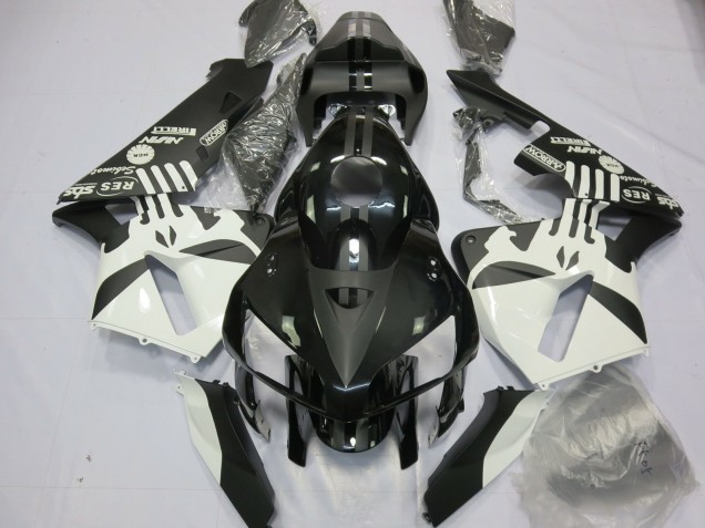 2005-2006 White Matte Black Puisher Logo Honda CBR600RR Motorcycle Fairings Australia