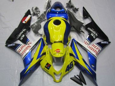2007-2008 Yellow Blue White Glossy Black Nastro Azzurro Honda CBR600RR Motorcycle Fairings Australia