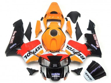 2003-2004 Orange White Red Glossy Black One Heart Repsol Honda CBR600RR Motorcycle Fairings Australia