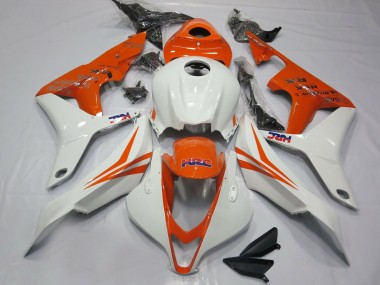2007-2008 White Orange HRC Honda CBR600RR Motorcycle Fairings Australia