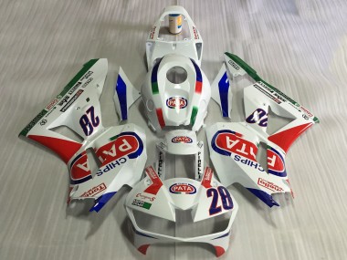 2013-2023 White Red Blue Pata 28 Honda CBR600RR Motorcycle Fairings Australia