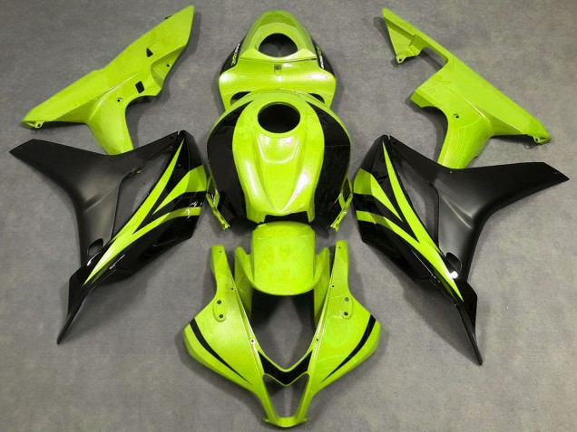 2007-2008 Neon Yellow Matte Black OEM Style Honda CBR600RR Motorcycle Fairings Australia