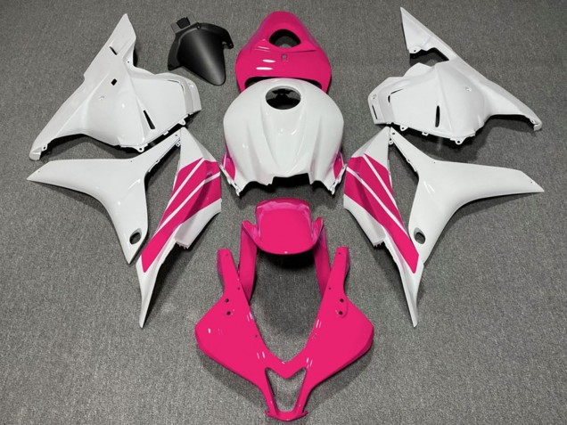 2009-2012 White Pink Stripe Honda CBR600RR Motorcycle Fairings Australia