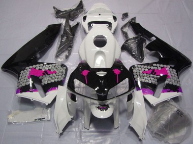 2005-2006 Pink Splatter on Glossy Black Honda CBR600RR Motorcycle Fairings Australia