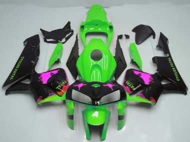 2005-2006 Pink Splatter on Green Honda CBR600RR Motorcycle Fairings Australia