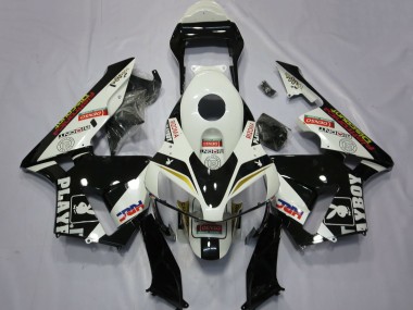 2003-2004 White Yellow Glossy Black HRC Playboy Honda CBR600RR Motorcycle Fairings Australia