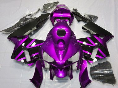 2005-2006 Purple Glossy Black Design Honda CBR600RR Motorcycle Fairings Australia