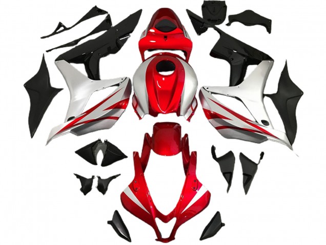 2007-2008 Silver Red Glossy Black OEM Style Honda CBR600RR Motorcycle Fairings Australia